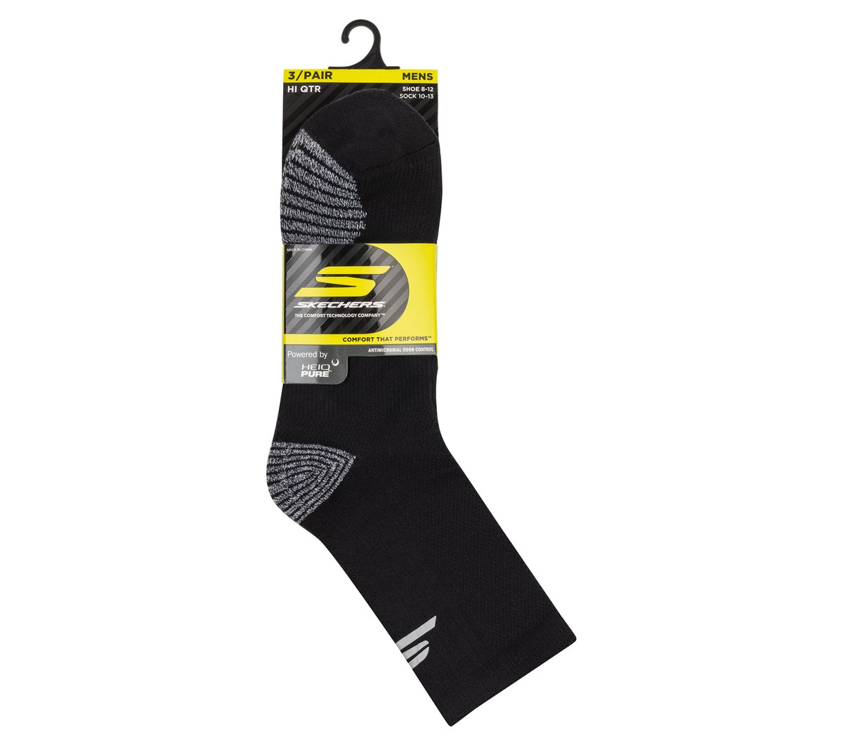 Skechers Quality | 3 Pack Men's Performance Running High Quarter Socks