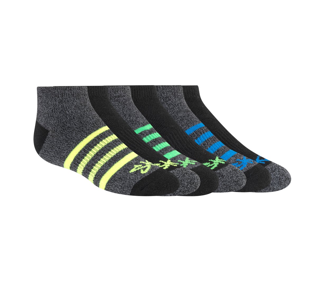 Skechers Essential | 6 Pack Low Cut Marled Stripe Socks