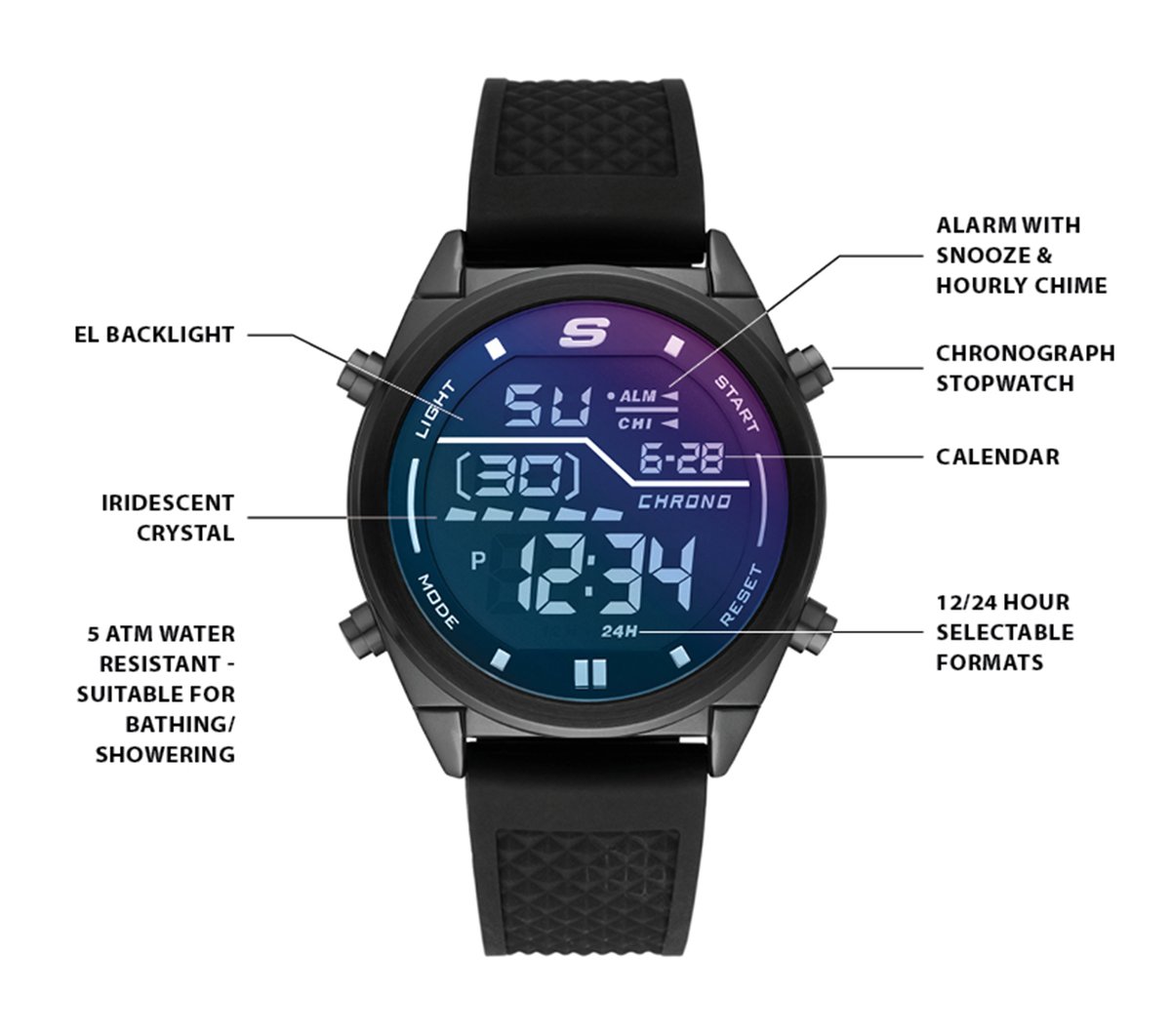 Skechers Top Pick | Skechers Accessories Blue Face Digital Watch