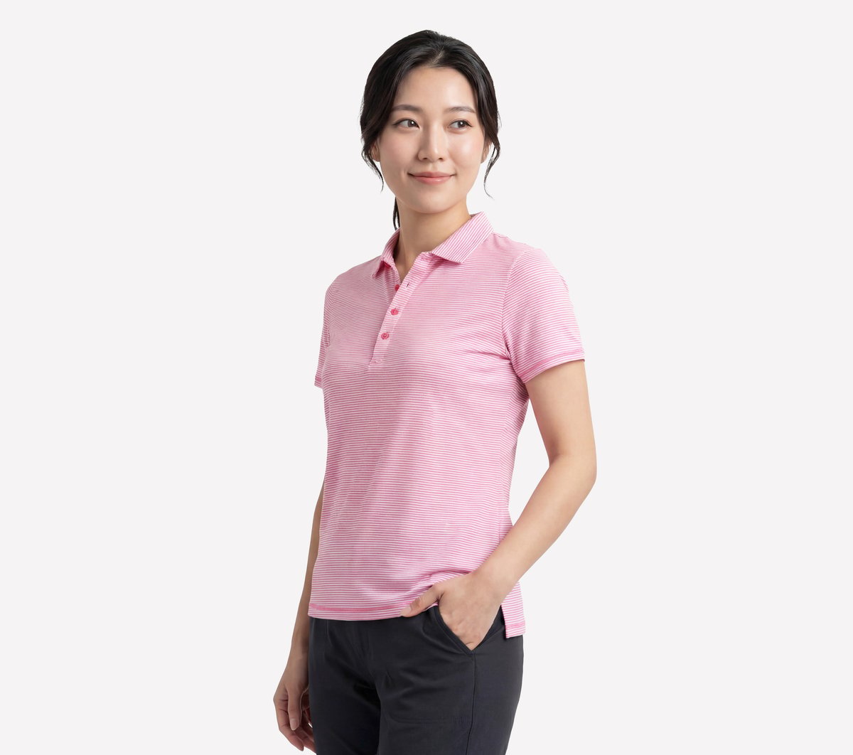 Skechers Signature | Short Sleeve On The Green Striped Polo