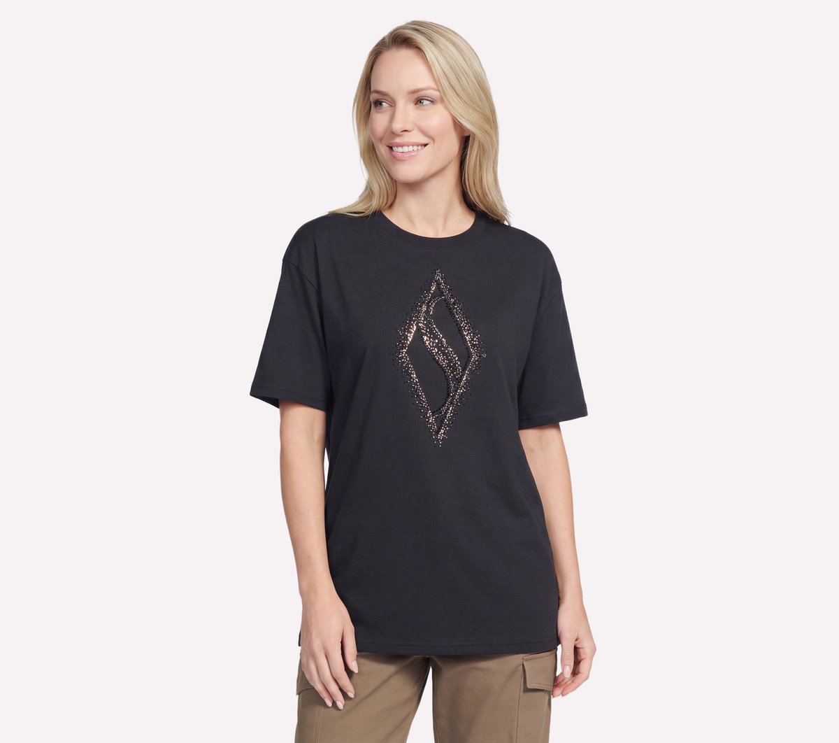 Skechers Great Value | Gold Splatter Diamond Short Sleeve Tee