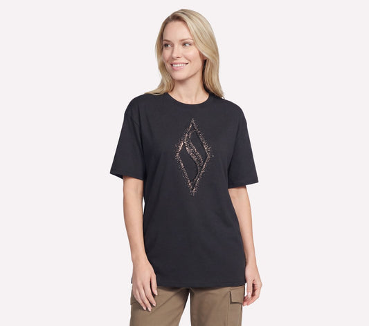 Skechers Great Value | Gold Splatter Diamond Short Sleeve Tee