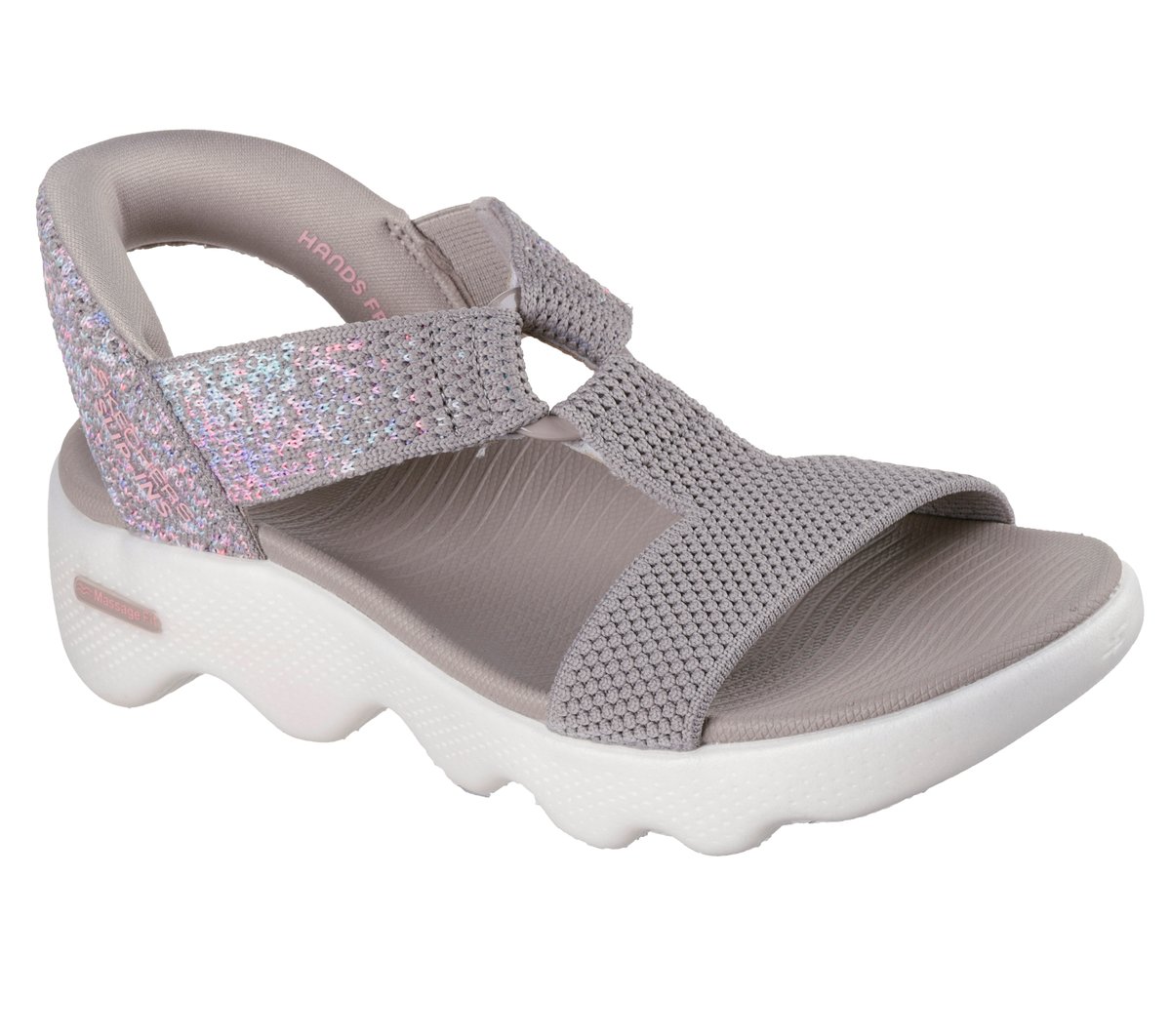 Skechers Sale | Skechers Slip-ins: GO WALK Massage Fit Sandal - Confetti Sky
