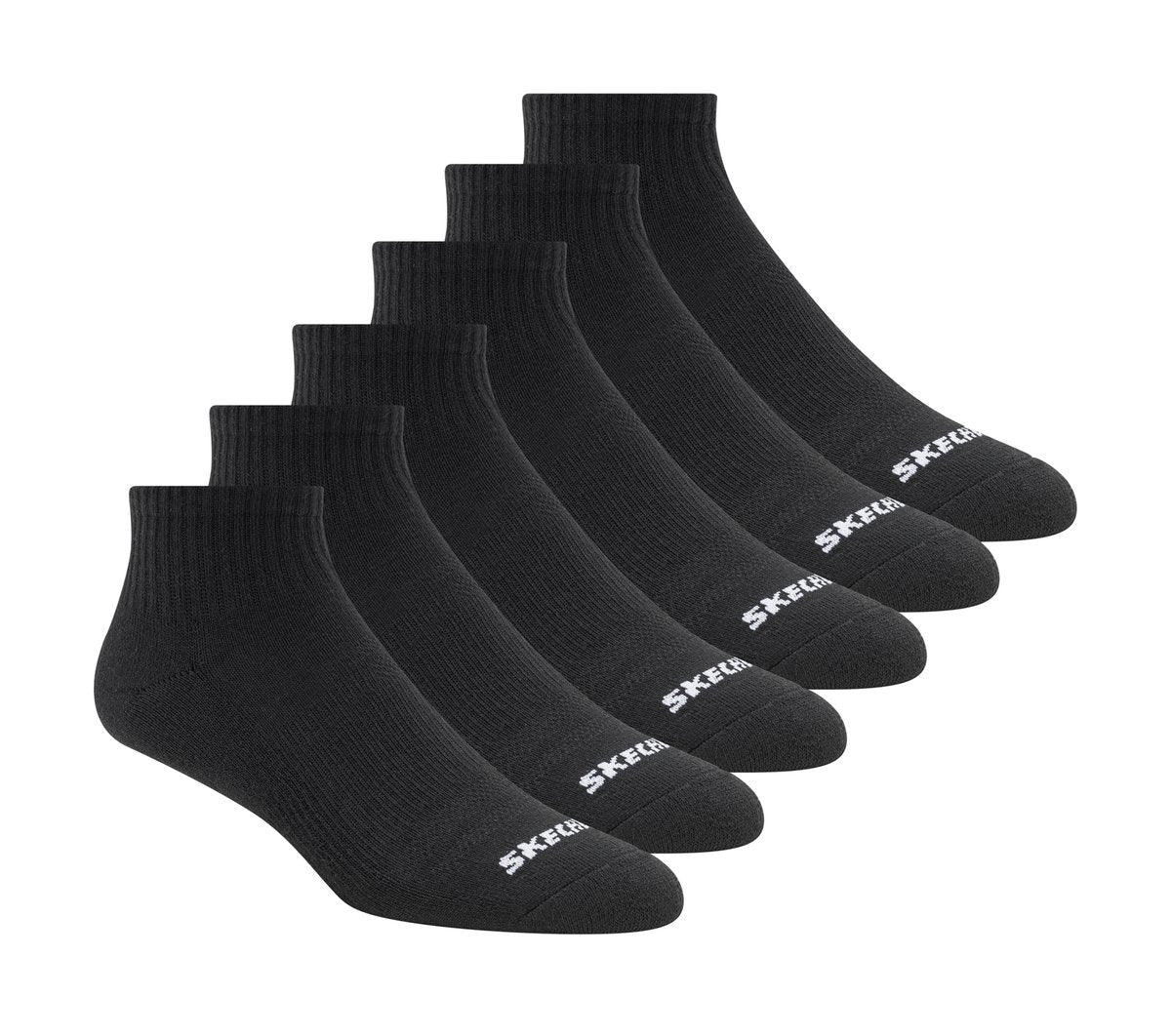 Skechers Recommended | 6 Pack Core Quarter Medium Socks