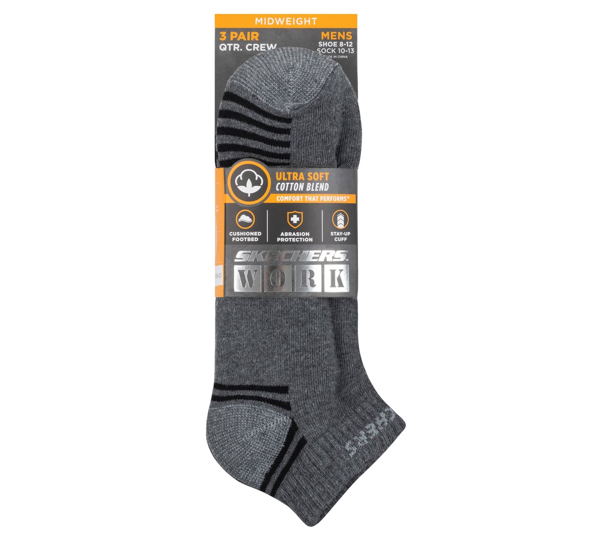 Skechers Everyday | 3 Pack Low Cut Terry Trainer Work Socks