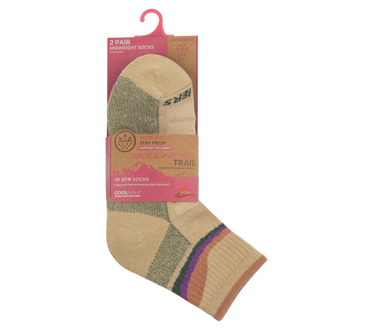Skechers Deals | 2 Pack Women's Trail Quarter Socks