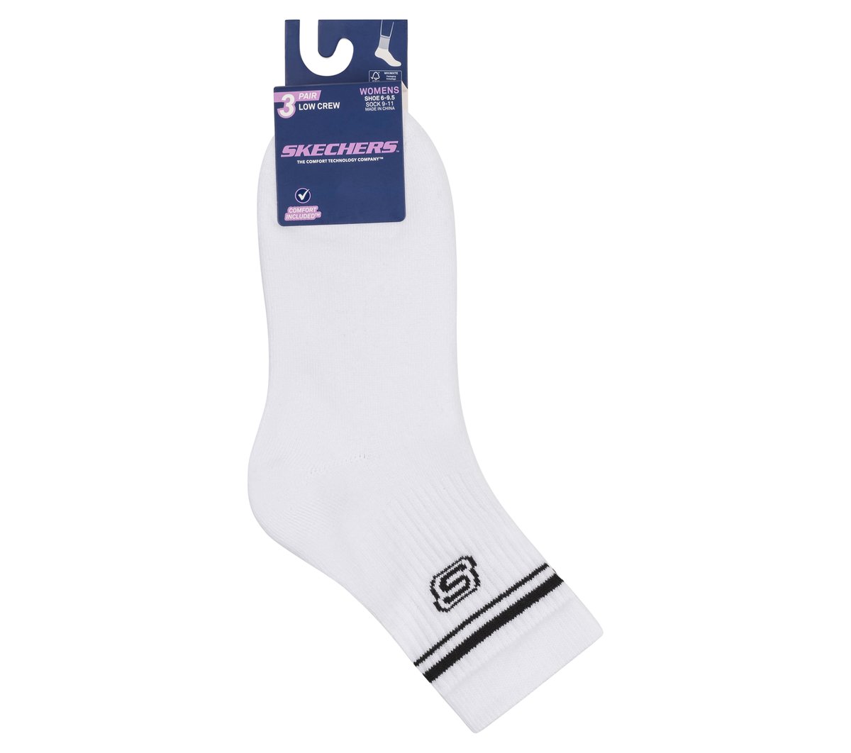 Skechers New | 3 Pack Women's Low Crew Varsity Socks