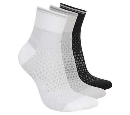 Skechers Hot Sale | 3 Pack Women's Reflective Performance Quarter Socks