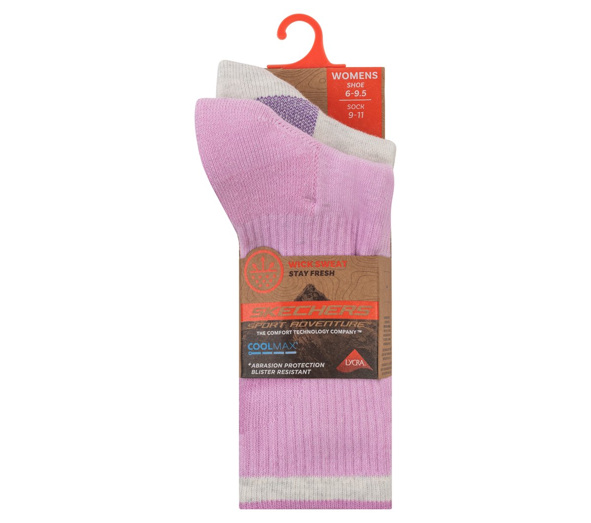 Skechers Recommended | 2 Pack Women's Crew Trail Socks