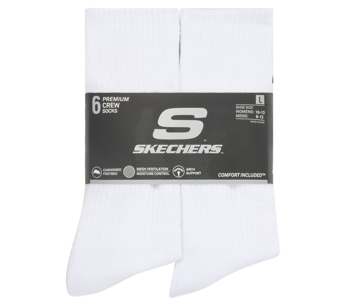 Skechers Special Offer | 6 Pack Large Core Crew Socks