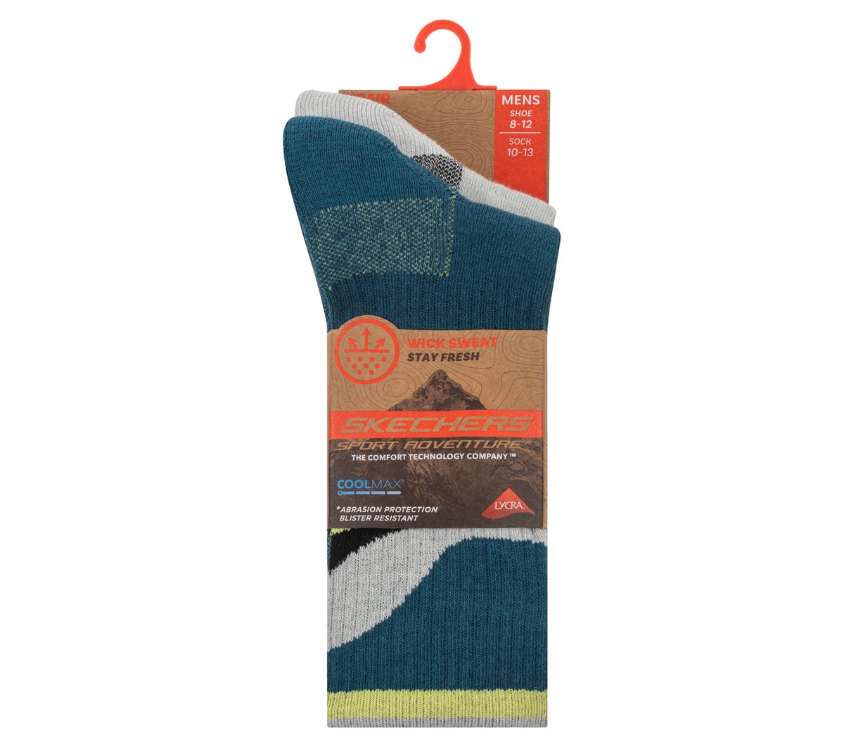 Skechers Trusted | 2 Pack Men's Crew Trail Socks