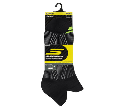 Skechers Quality | 3 Pack Men's Performance Low Cut Pattern Socks