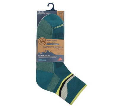 Skechers Great Value | 2 Pack Men's Quarter Trail Socks