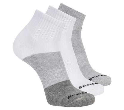 Skechers Hot Sale | 3 Pack Men's Colorblock Quarter Socks