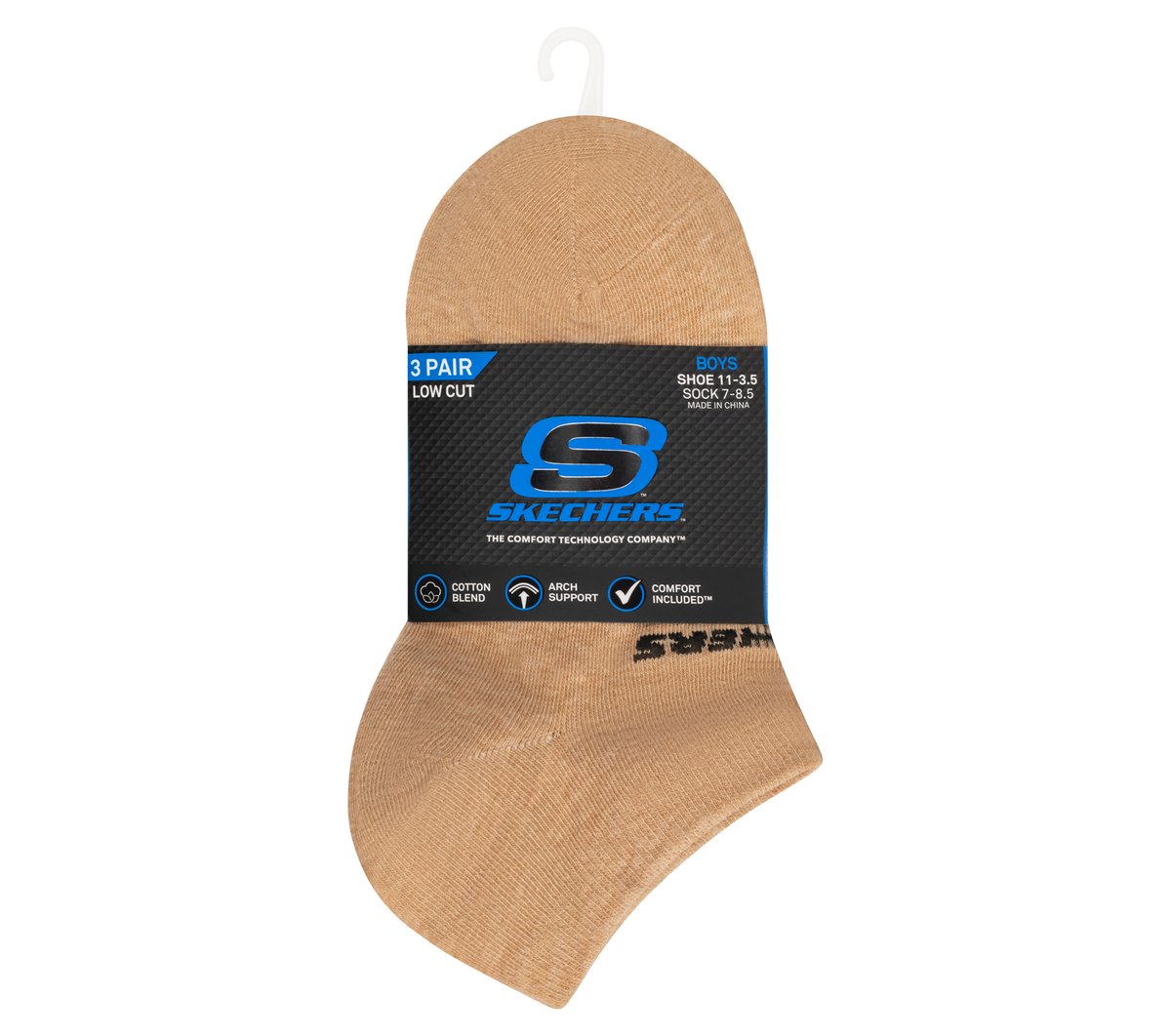 Skechers Essential | 3 Pack Boys' Low Cut Cotton Socks