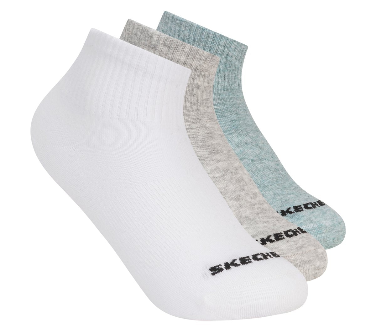 Skechers New | 3 Pack Boys' Quarter Crew Cotton Socks