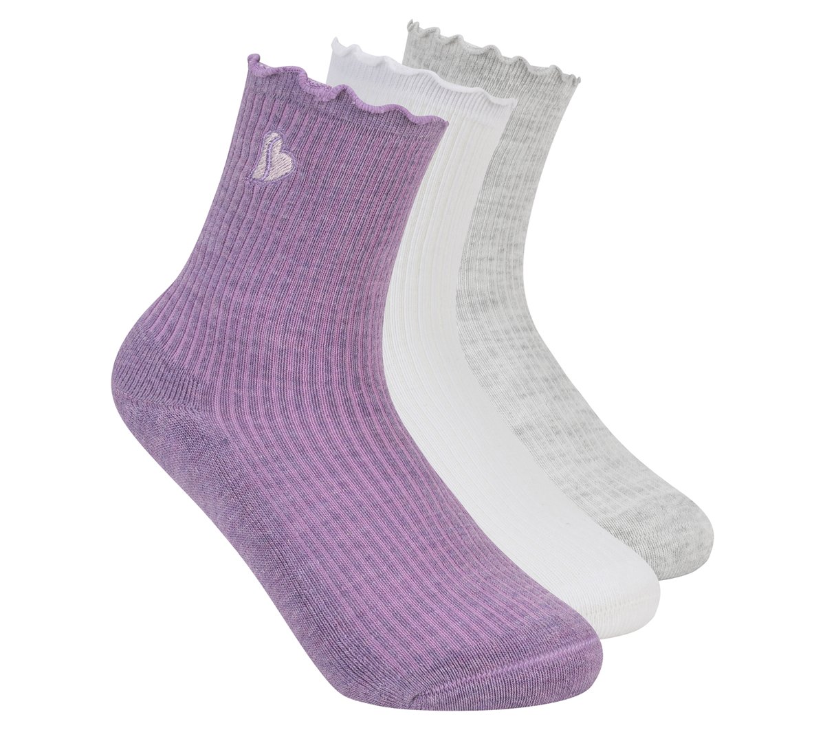 Skechers Premium | 3 Pack Kids Ankle Lettuce Socks
