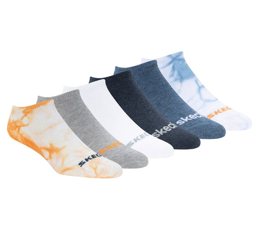 Skechers Customer Favorite | Cotton Tie-Dye No-Show Socks - 6 Pack