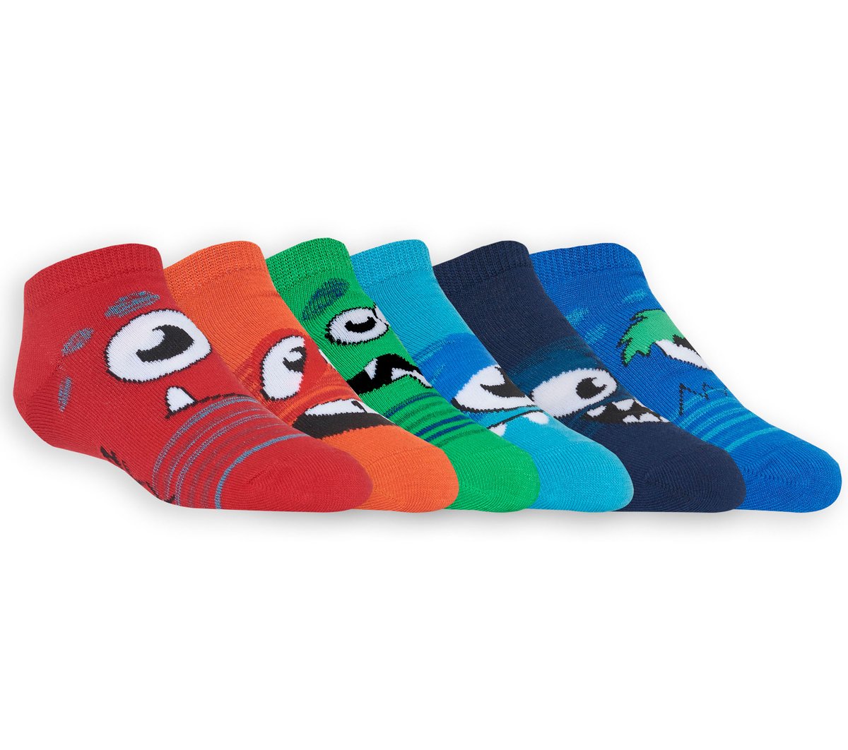 Skechers Top Pick | 6 Pack Low Cut Monster Socks