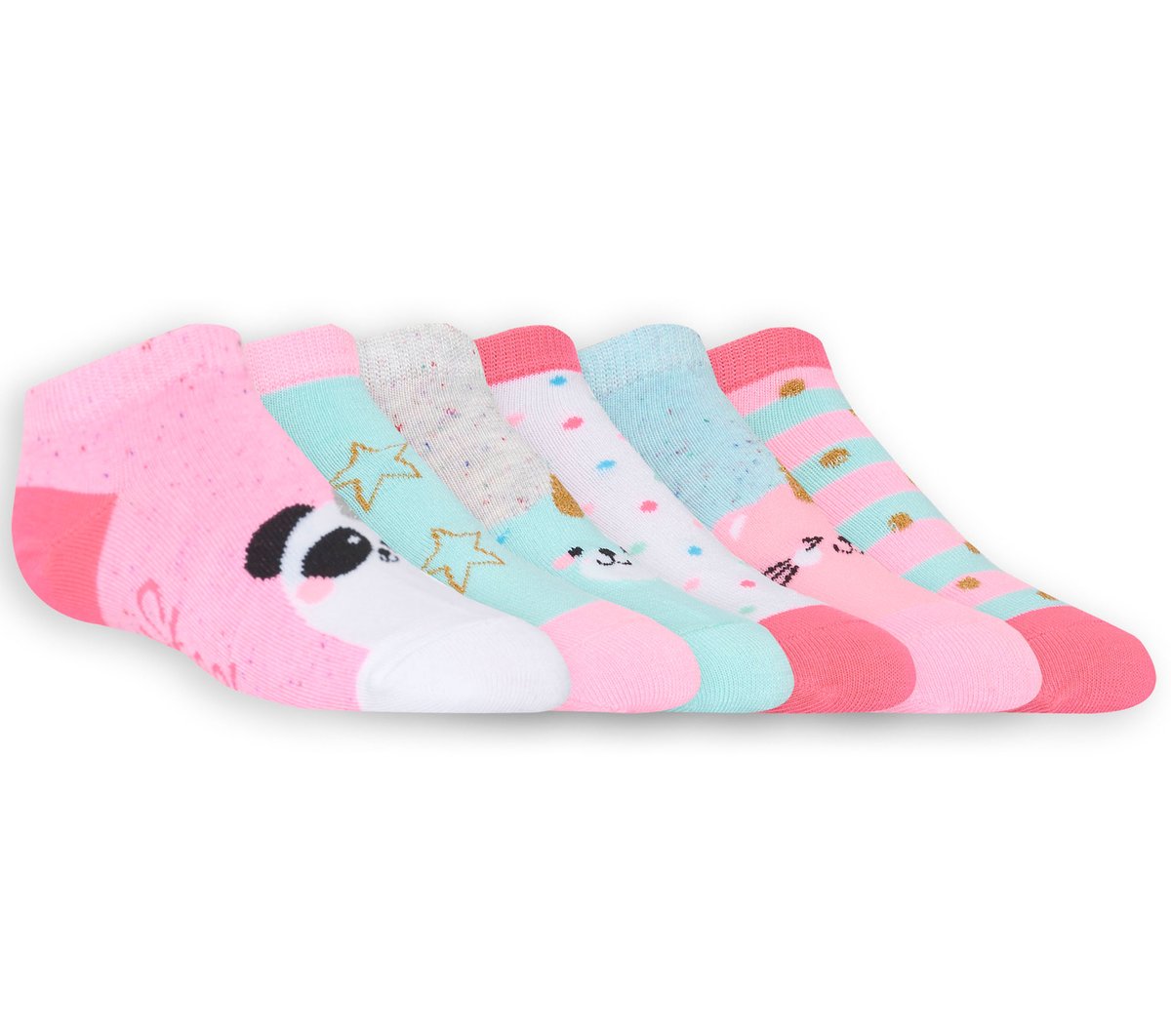 Skechers Quality | 6 Pack Low Cut Cute Socks