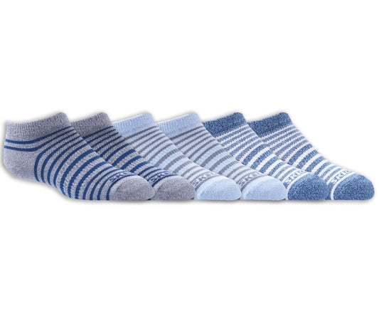 Skechers Signature | 6 Pack Striped No Show Socks